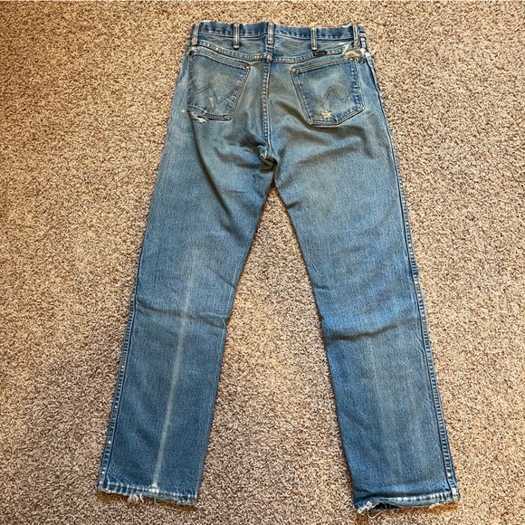 Vintage Distressed Wrangler 13MWZ Cowboy Cut Jeans Size 33x33 - Picture 4 of 11